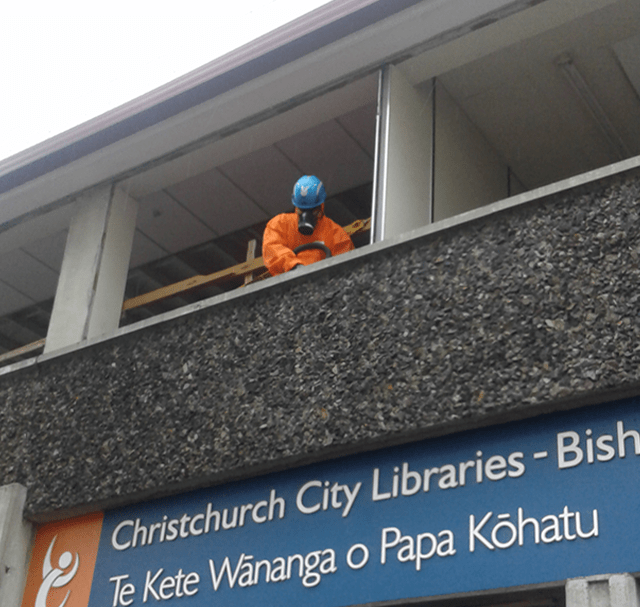 Christchurch City Libraries asbestos removal, Prior to Demolition